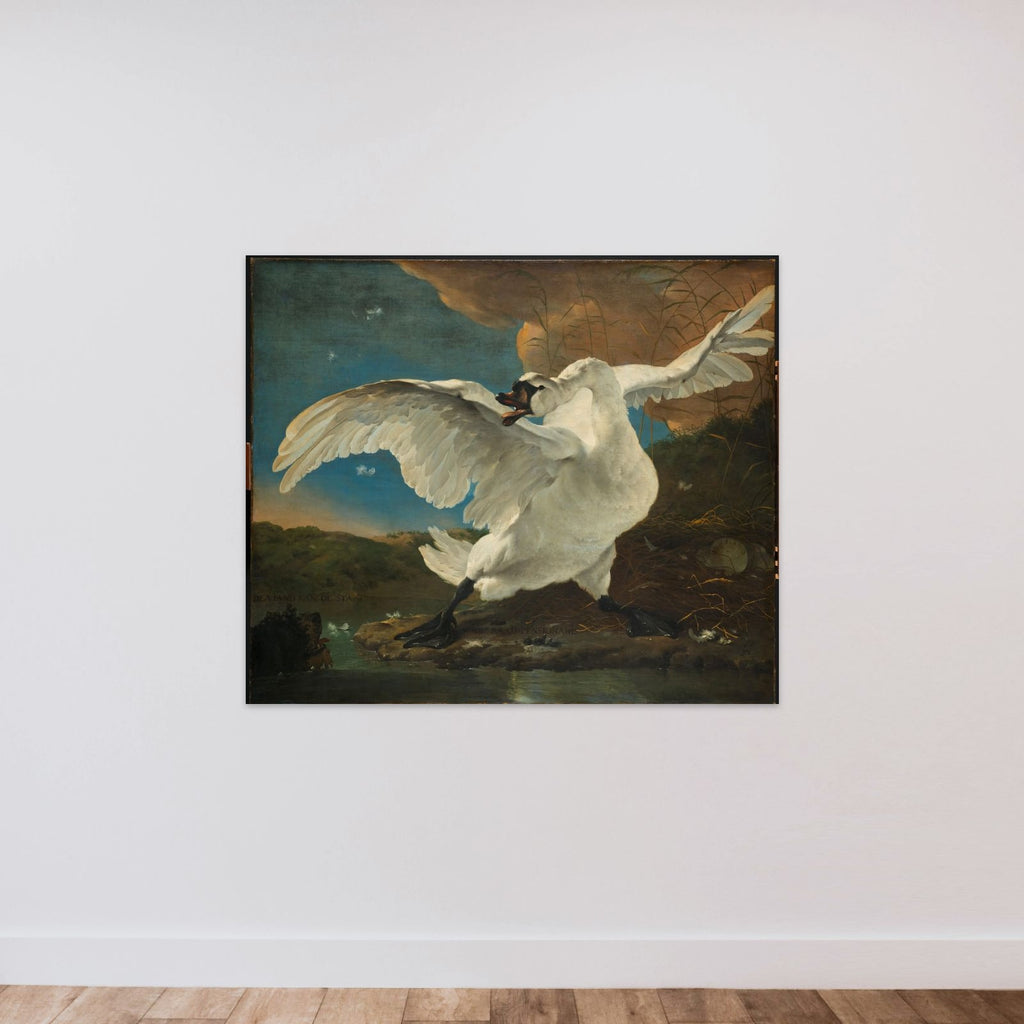 The Threatened Swan; Interpreted later as an Allegory on Johan de Witt unframed — shown to scale