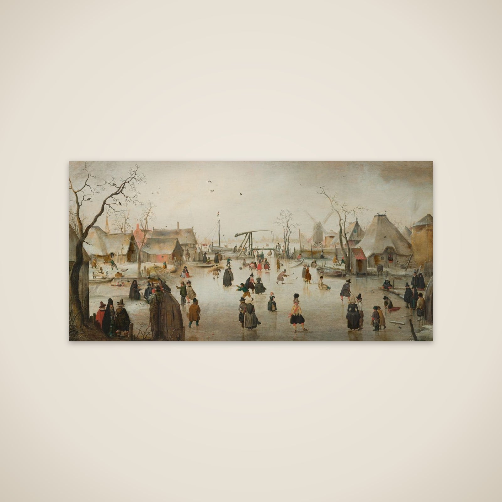 Ice-Skating in a Village unframed print