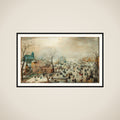 Winter Landscape with Ice Skaters framed