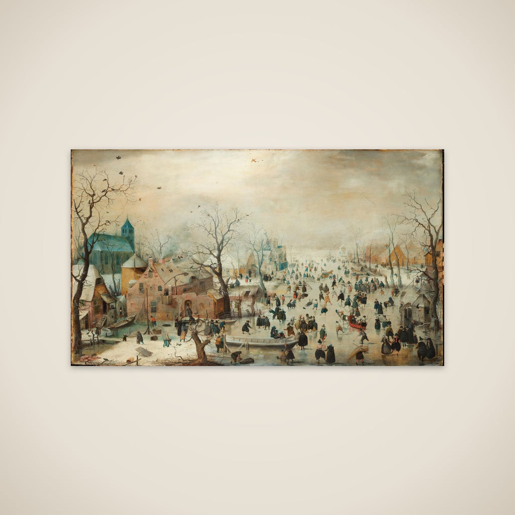 Winter Landscape with Ice Skaters unframed print