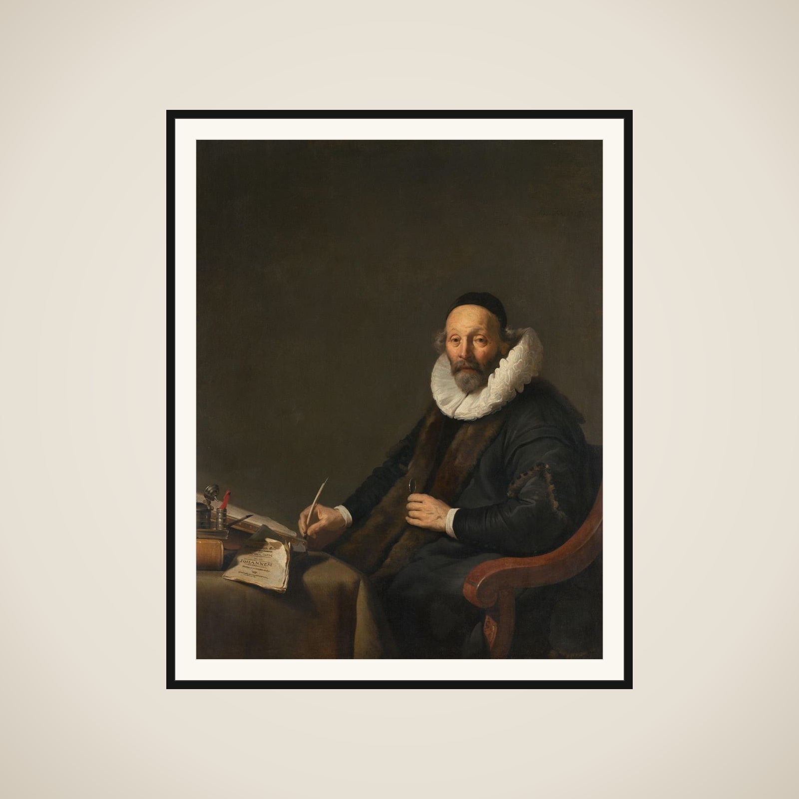 Johannes Wttenbogaert (1557-1644). Remonstrant Minister in The Hague framed