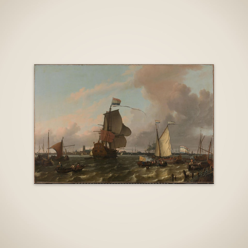 The Man-of-War 'Koning William' on the Maas off Rotterdam unframed print