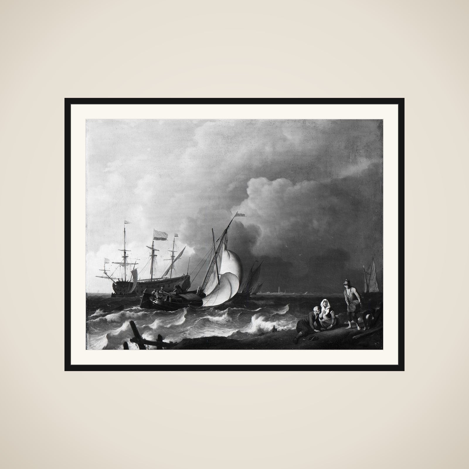 Rough Sea framed