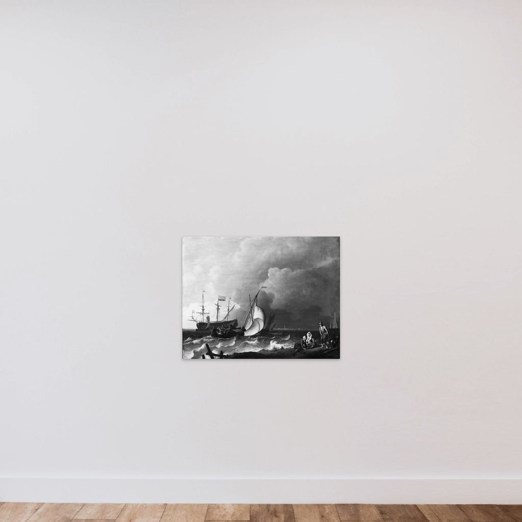 Rough Sea unframed — shown to scale