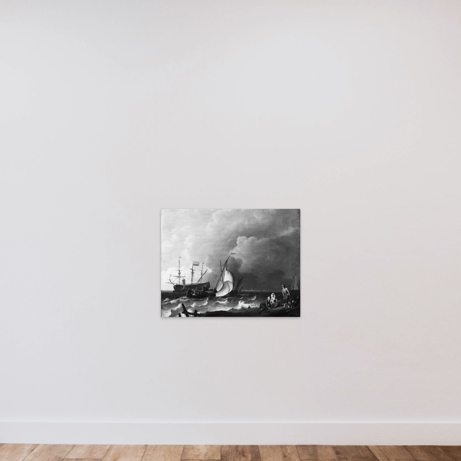 Rough Sea unframed — shown to scale
