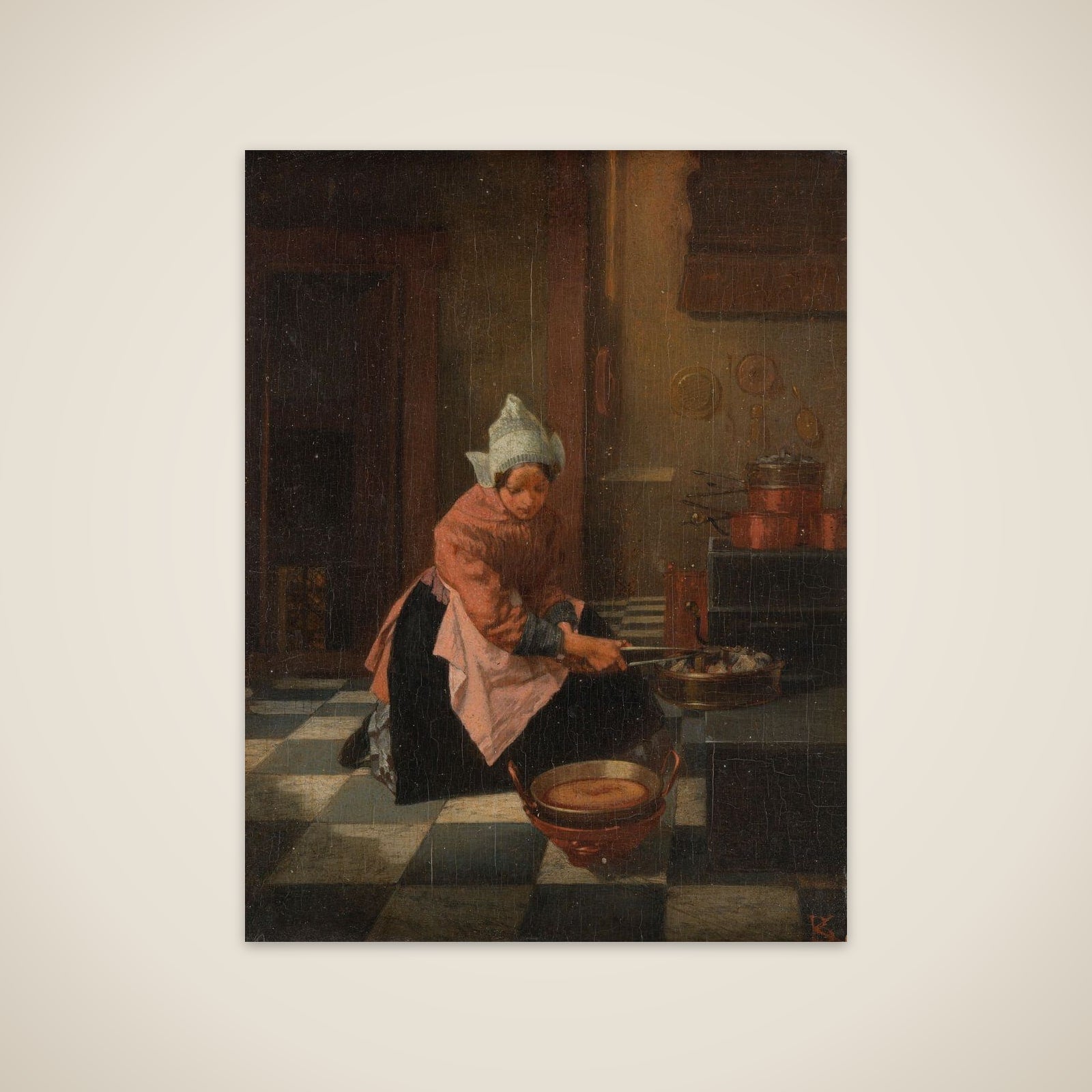 The Waffle Baker unframed print