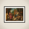 Diana Offered Wine and Fruit by Bacchus and his Retinue framed