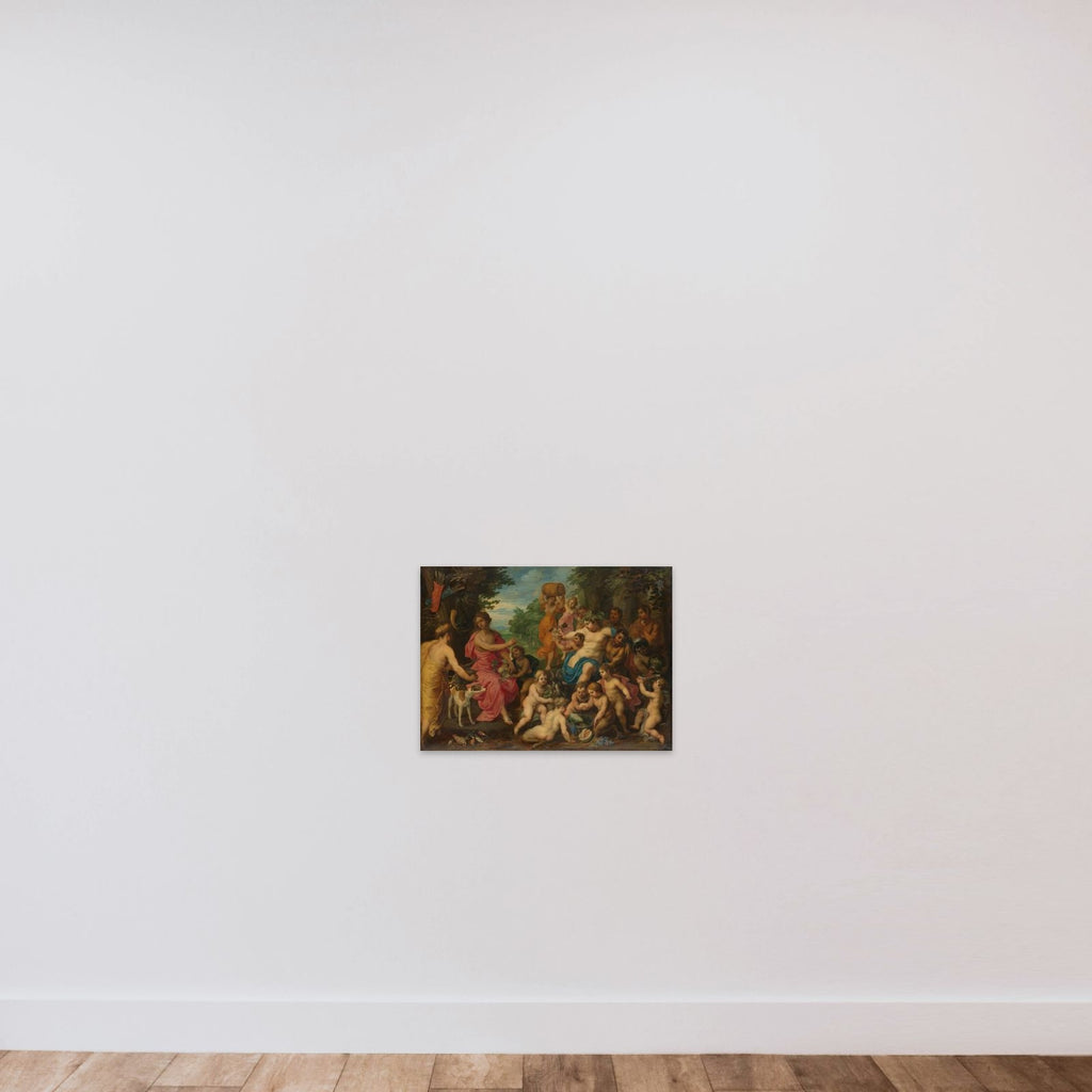 Diana Offered Wine and Fruit by Bacchus and his Retinue unframed — shown to scale