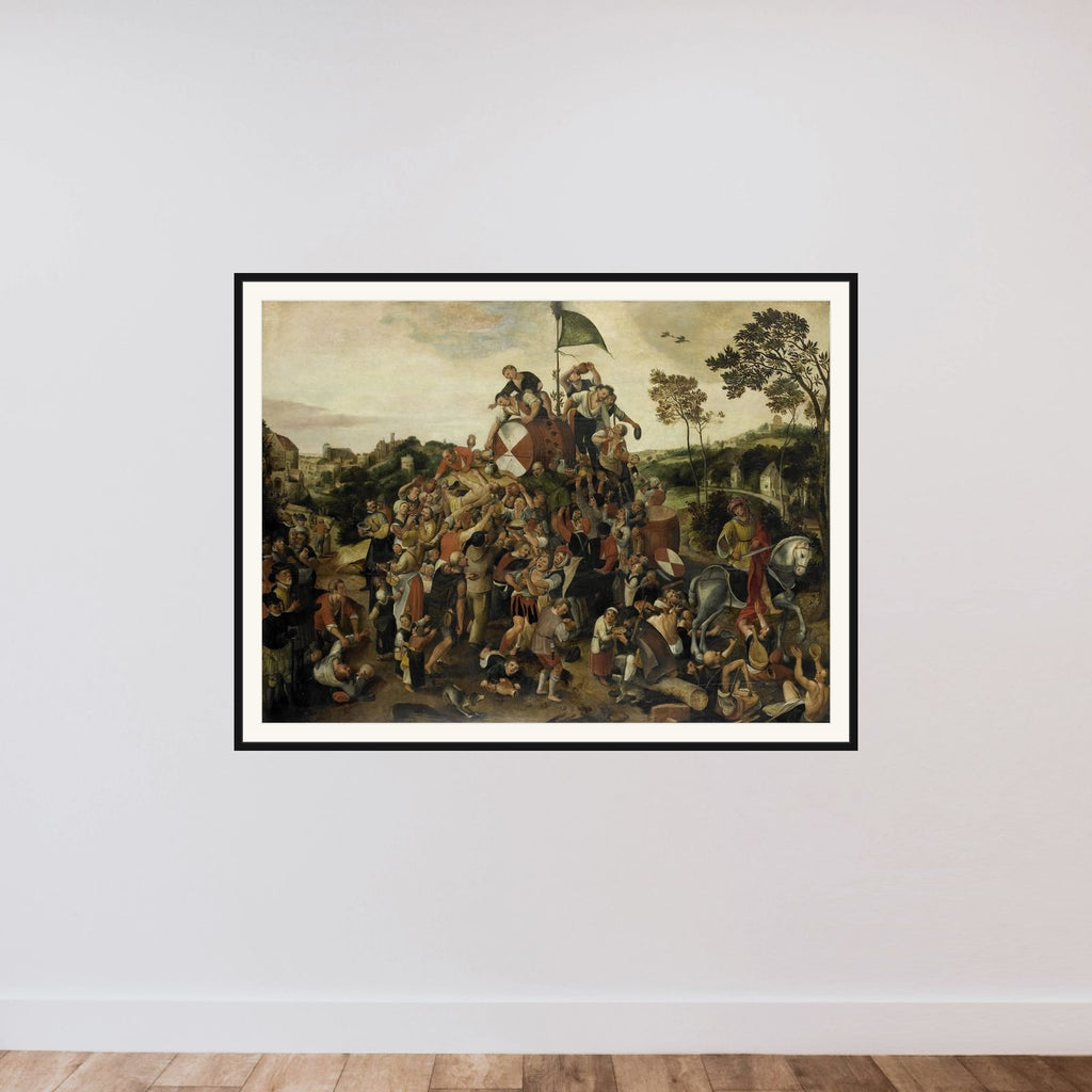 The St Martin's Day Kermis framed — shown to scale