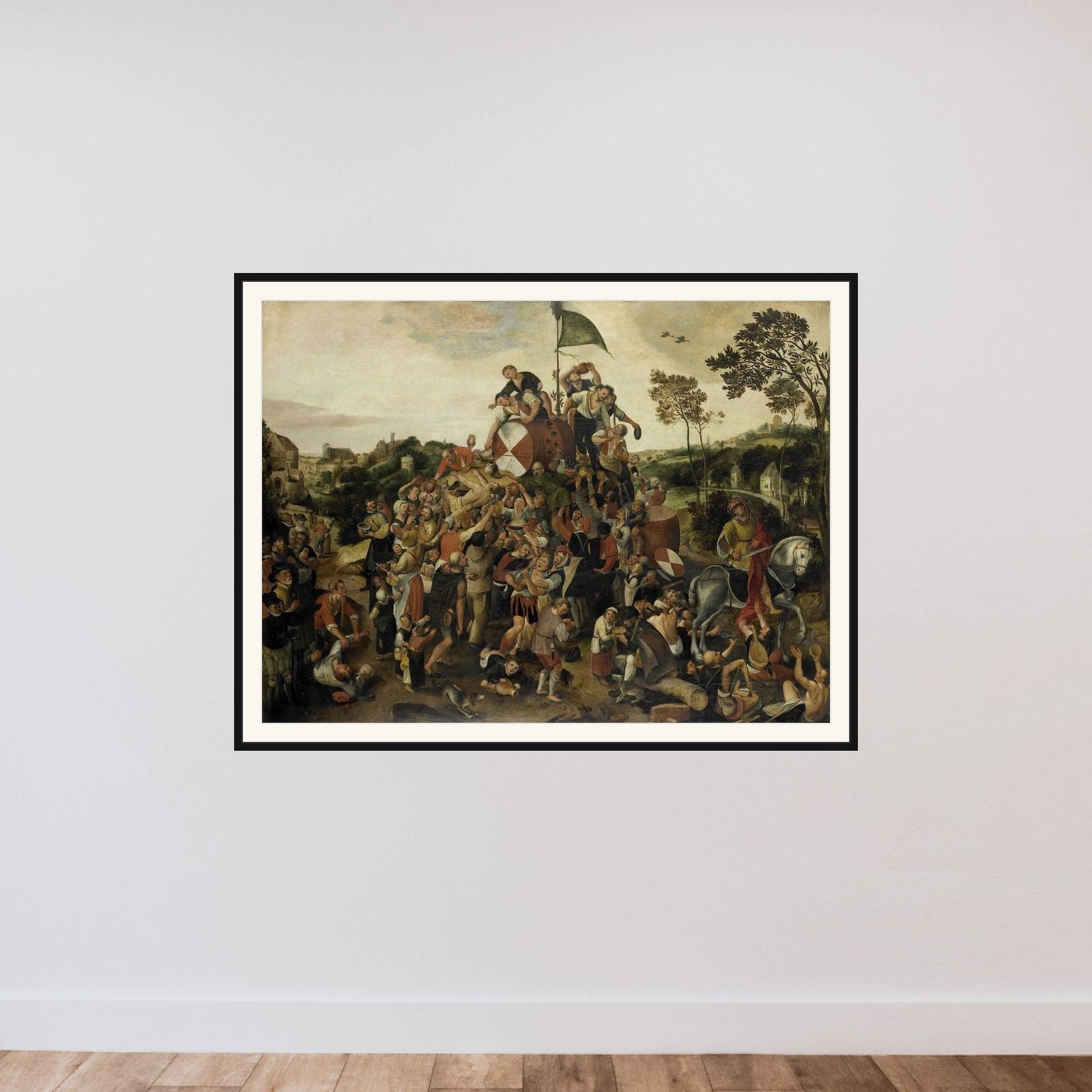 The St Martin's Day Kermis framed — shown to scale