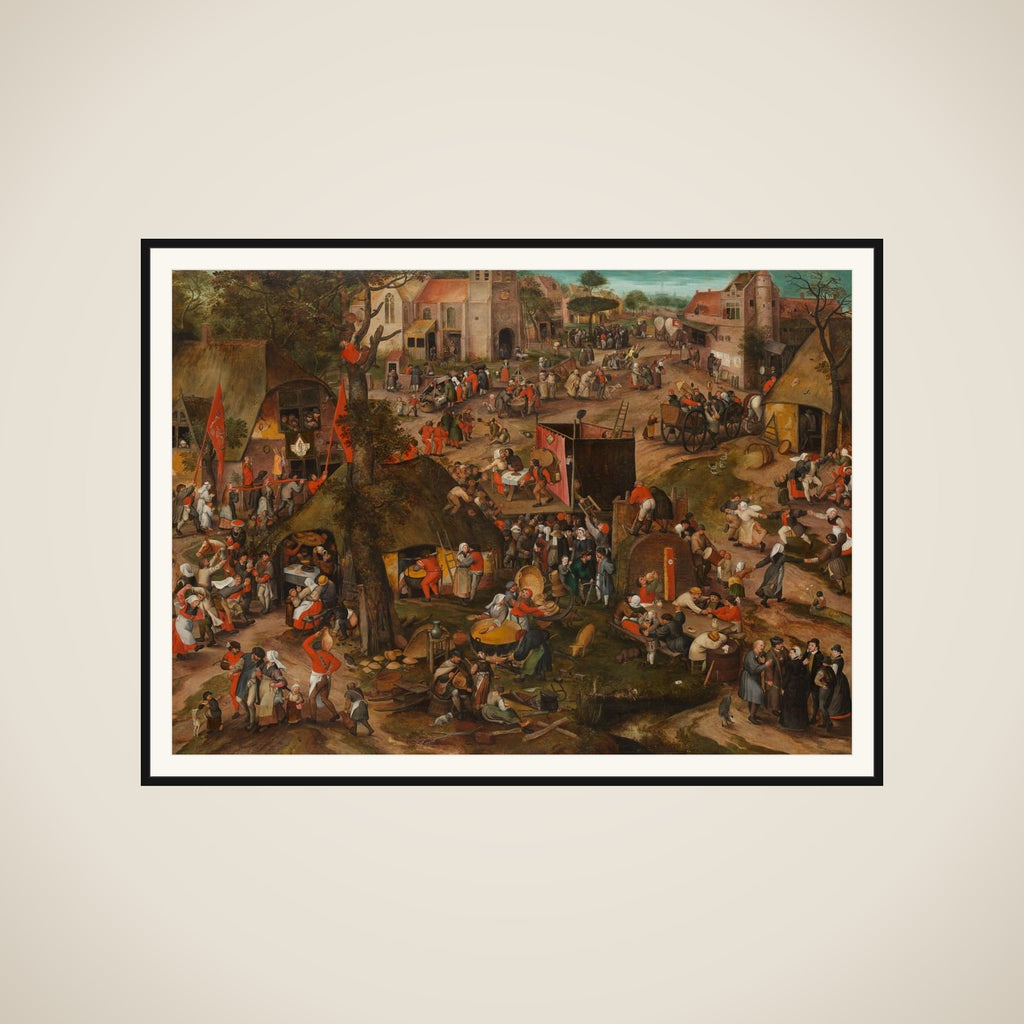 A Performance of the Farce 'Een Cluyte van Plaeyerwater' (A Clod from Plaeyerwater) at a Flemish Kermis framed