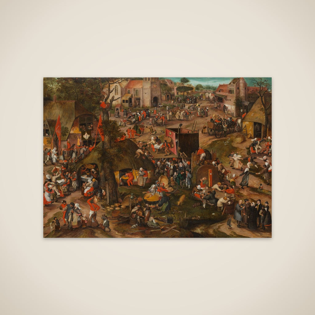 A Performance of the Farce 'Een Cluyte van Plaeyerwater' (A Clod from Plaeyerwater) at a Flemish Kermis unframed print