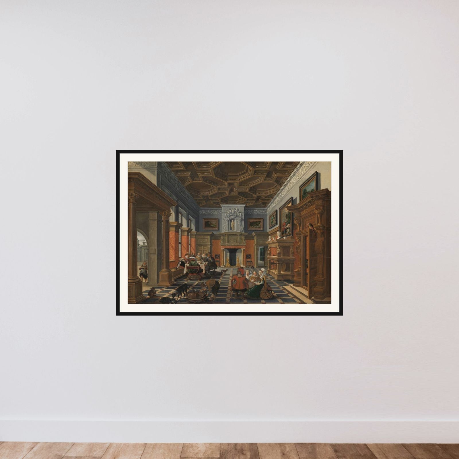 A Company in an Interior framed — shown to scale