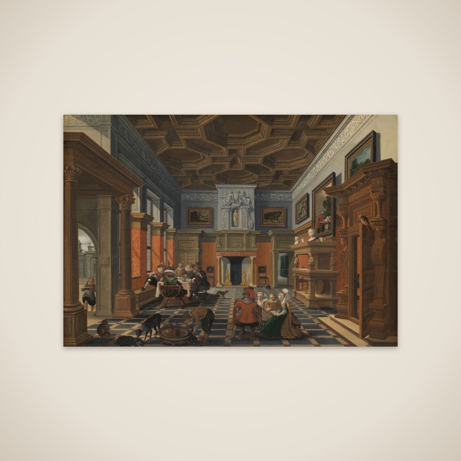 A Company in an Interior unframed print