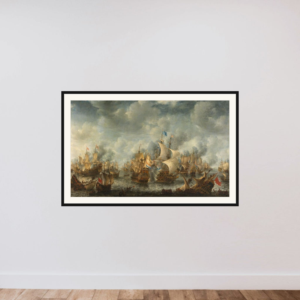 The Battle of Terheide, 10 August 1653 framed — shown to scale