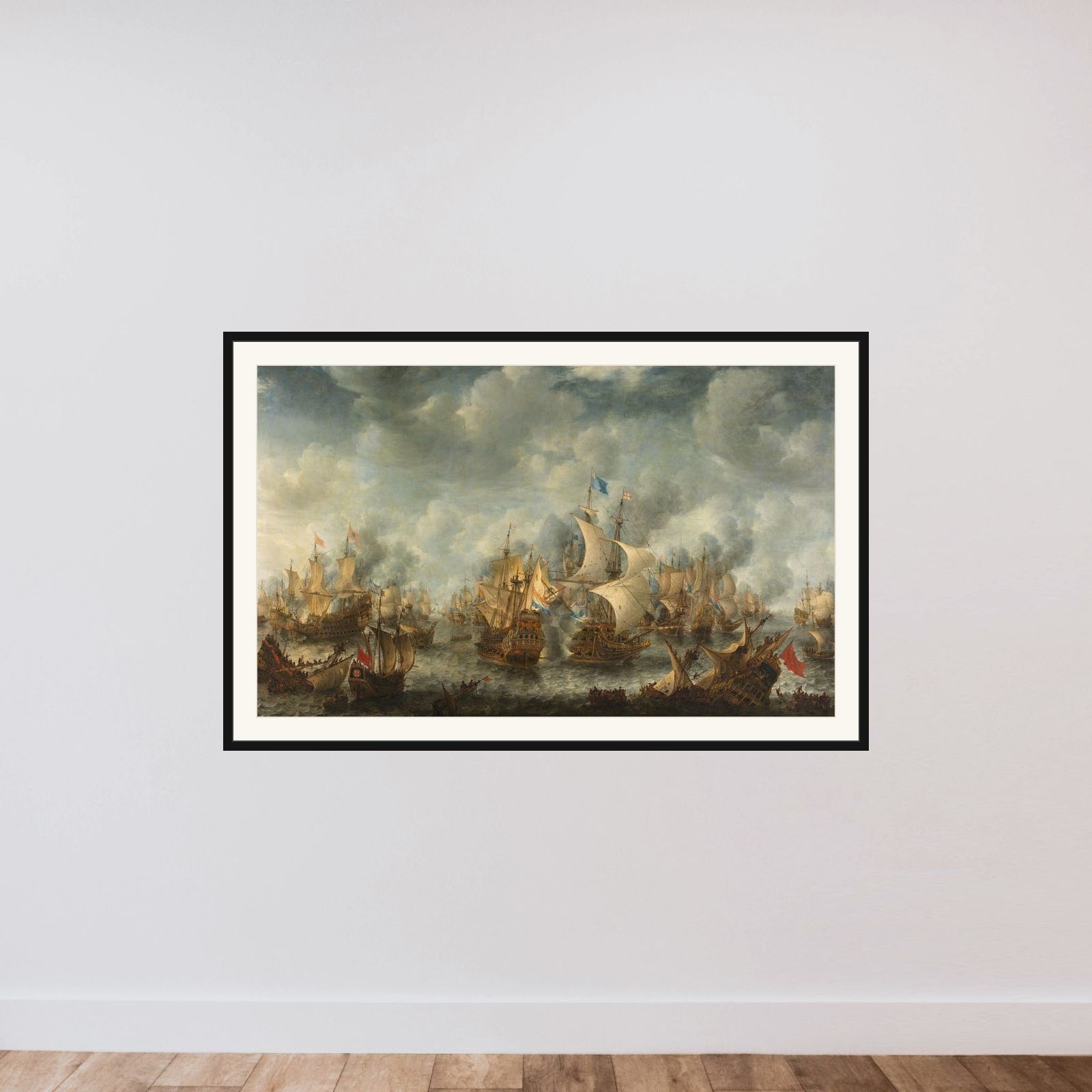 The Battle of Terheide, 10 August 1653 framed — shown to scale
