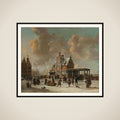 The Paalhuis and the Nieuwe Brug, Amsterdam, in the Winter framed