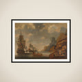 A French Squadron near a Rocky Coast framed