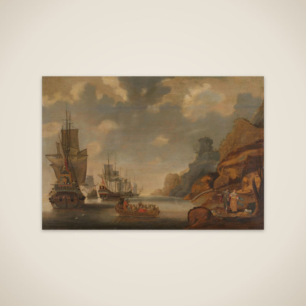 A French Squadron near a Rocky Coast unframed print