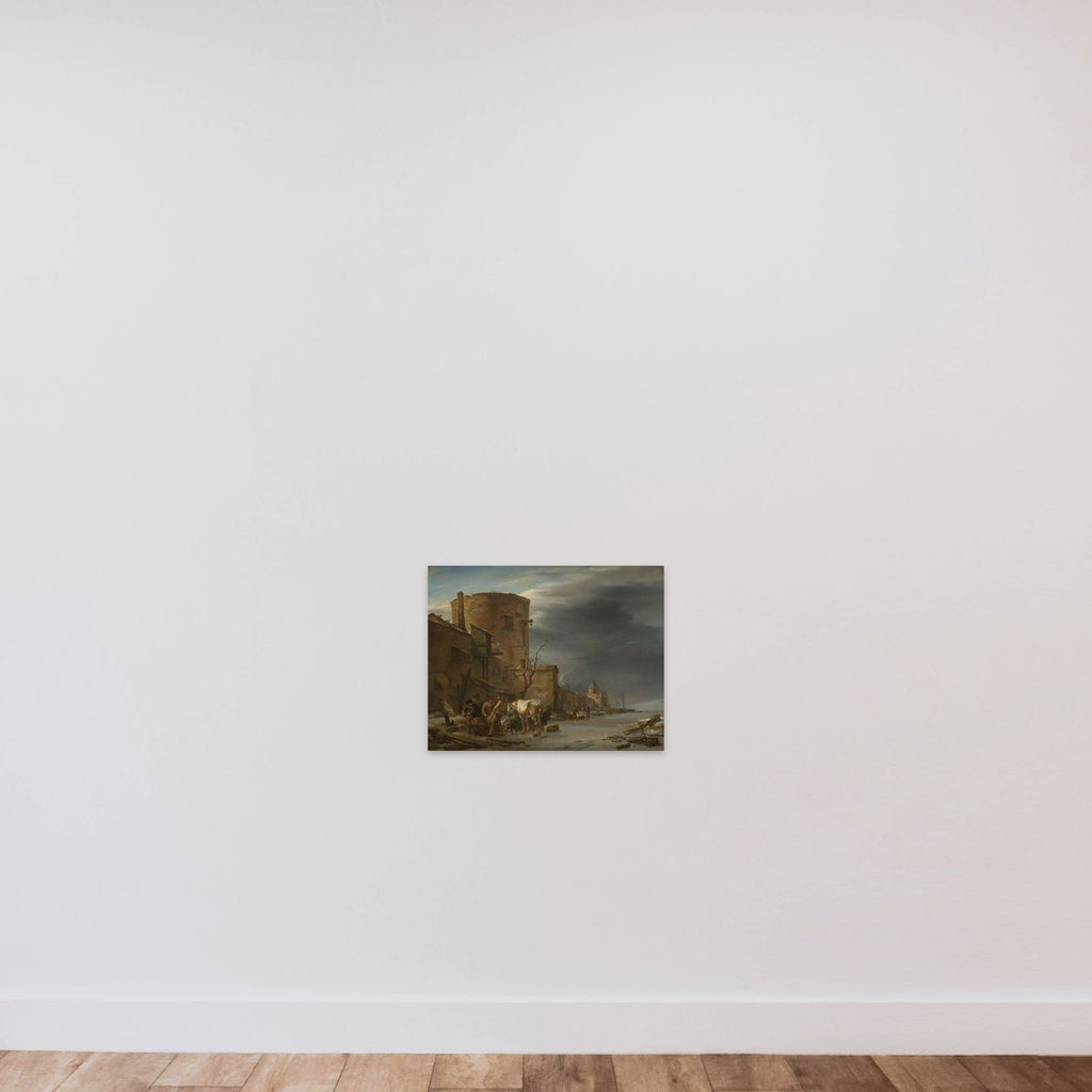 The City Wall of Haarlem in the Winter unframed — shown to scale