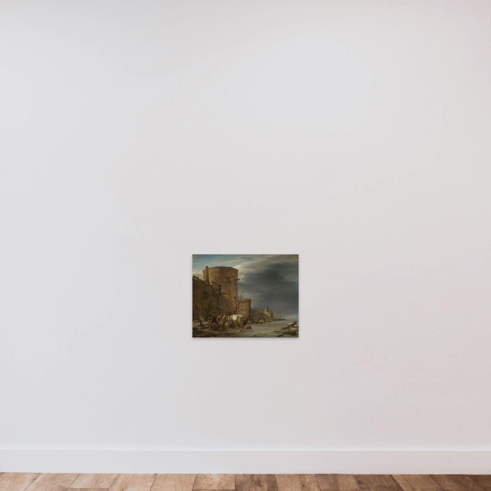 The City Wall of Haarlem in the Winter unframed — shown to scale