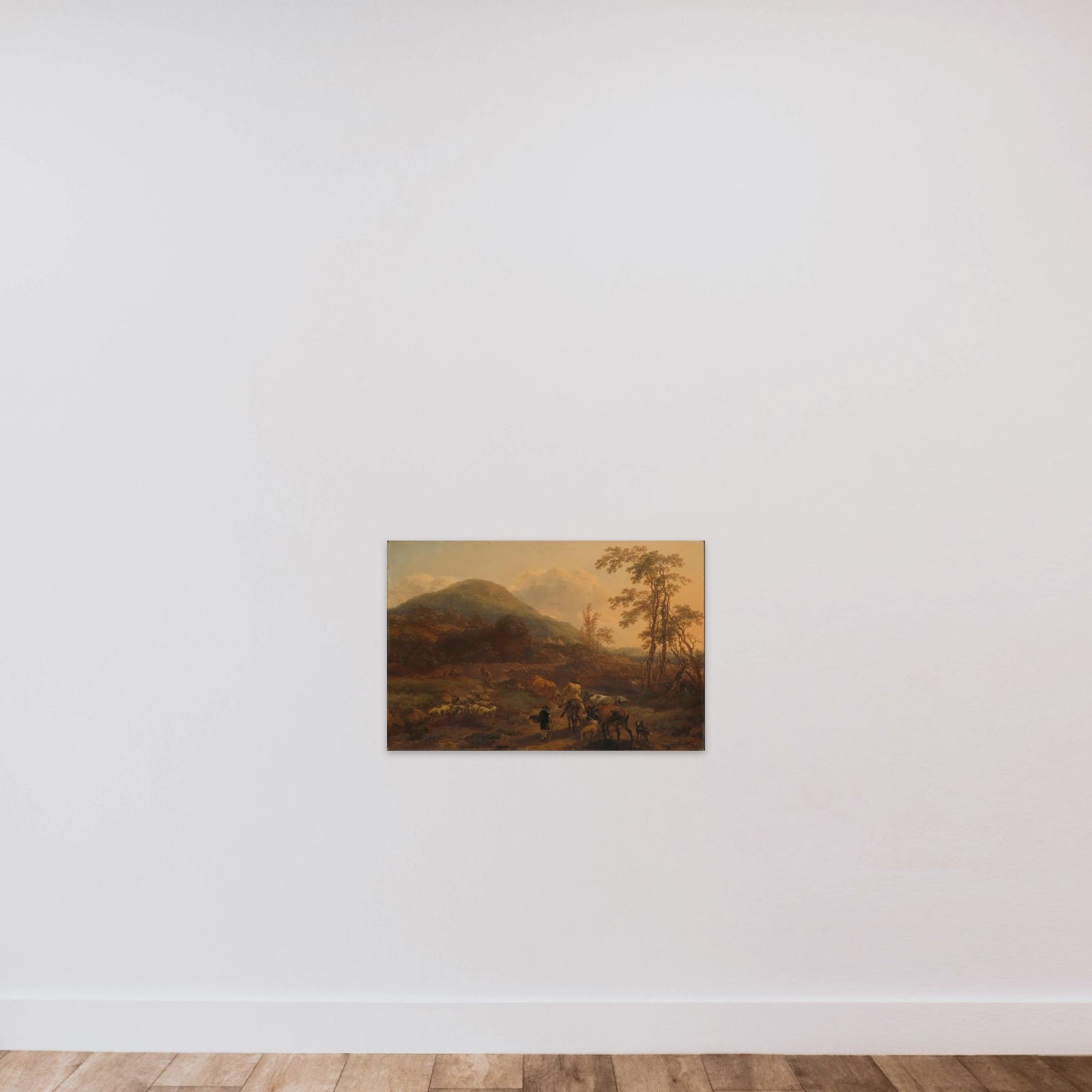 The Three Droves unframed — shown to scale