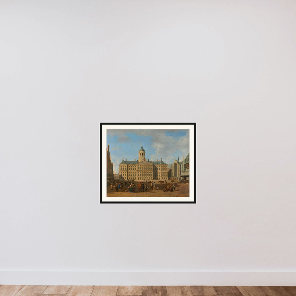 The Town Hall on Dam Square, Amsterdam framed — shown to scale