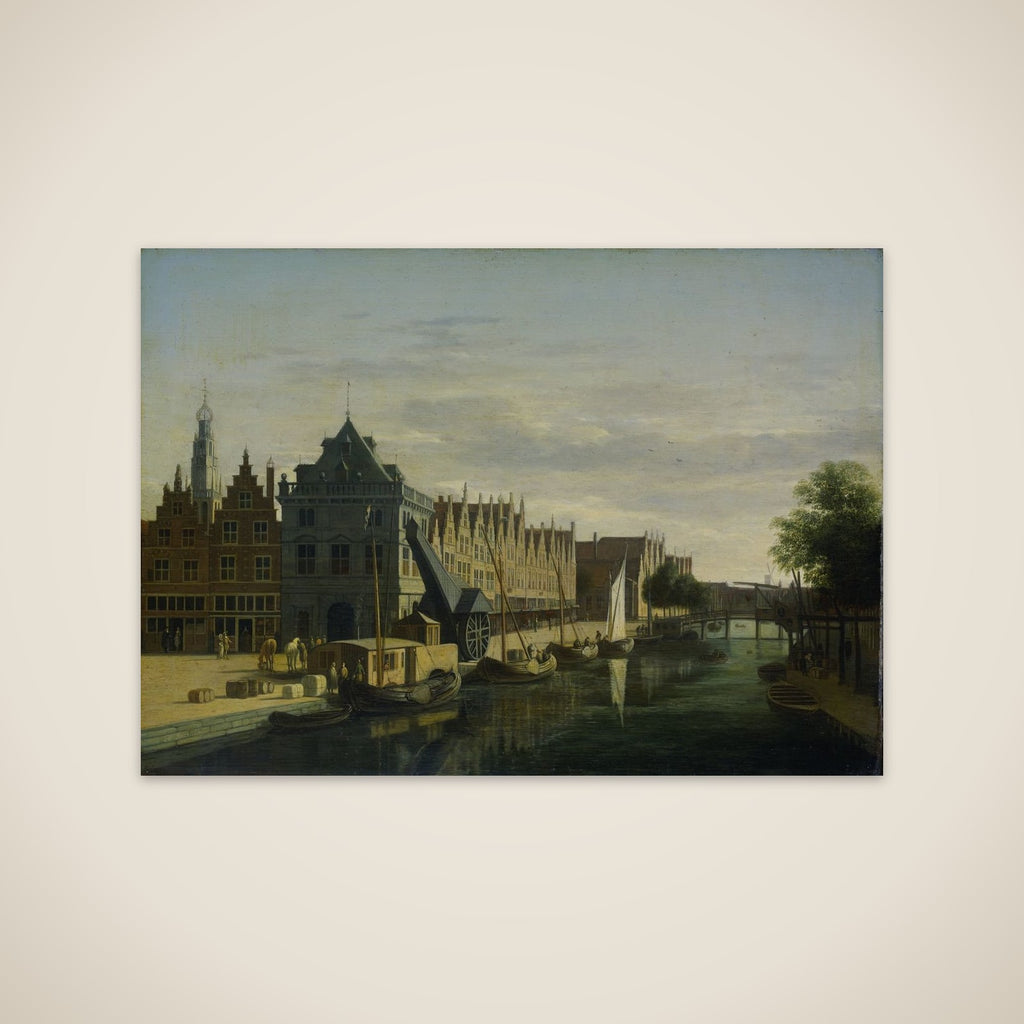 De Waag (Weighing House) and Crane on the Spaarne, Haarlem unframed print
