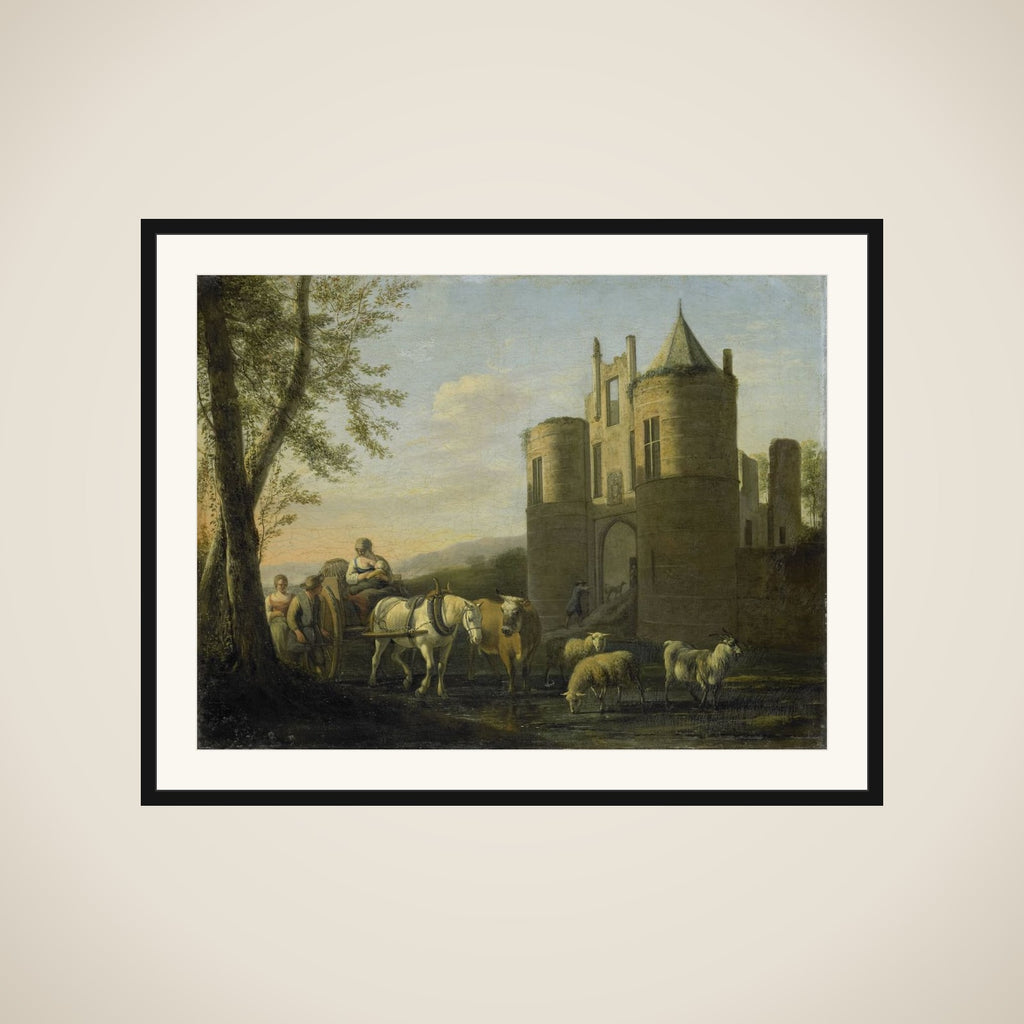 The Main Gate to Egmond Castle framed