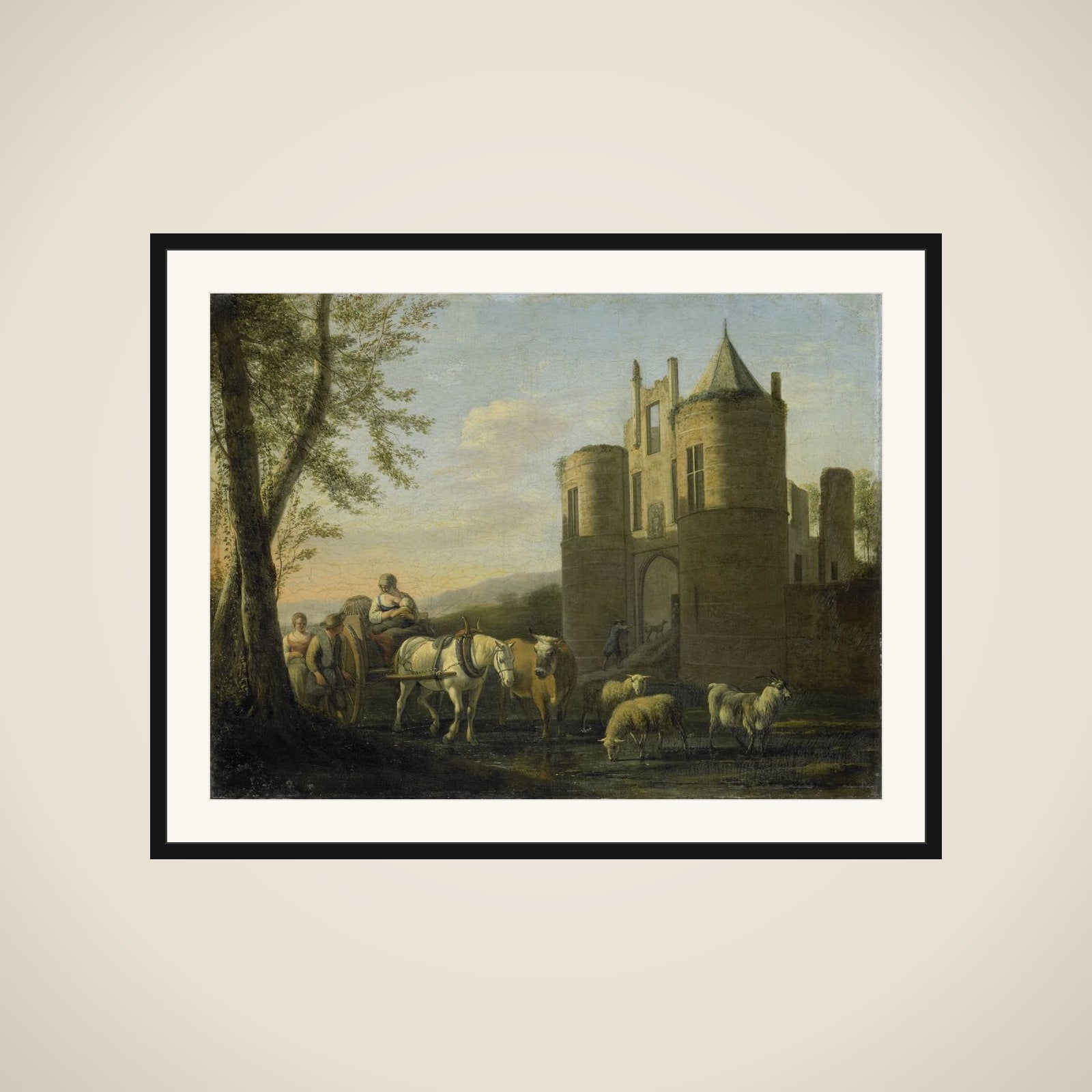 The Main Gate to Egmond Castle framed