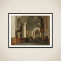 Interior of the Church of St Bavo in Haarlem framed