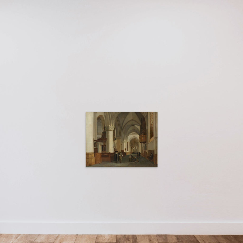 Interior of the Church of St Bavo in Haarlem unframed — shown to scale