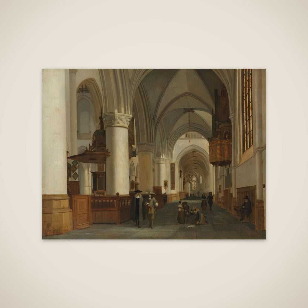 Interior of the Church of St Bavo in Haarlem unframed print