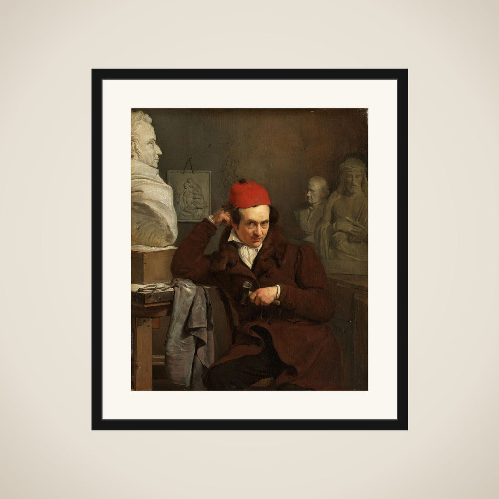 Portrait of Louis Royer (1793-1868). Scupltor framed