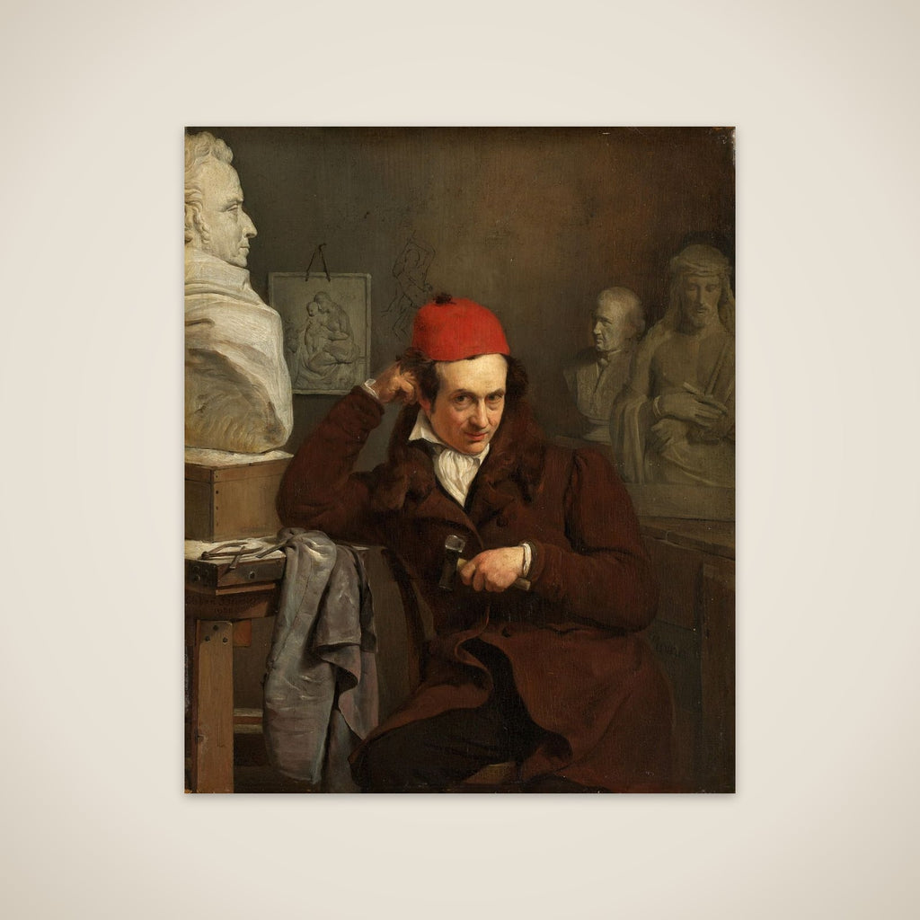 Portrait of Louis Royer (1793-1868). Scupltor unframed print