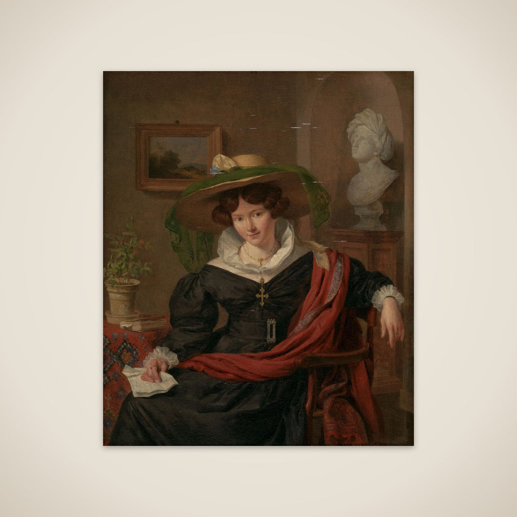 Portrait of Carolina Frederica Kerst (1803-1883). Wife of Louis Royer unframed print