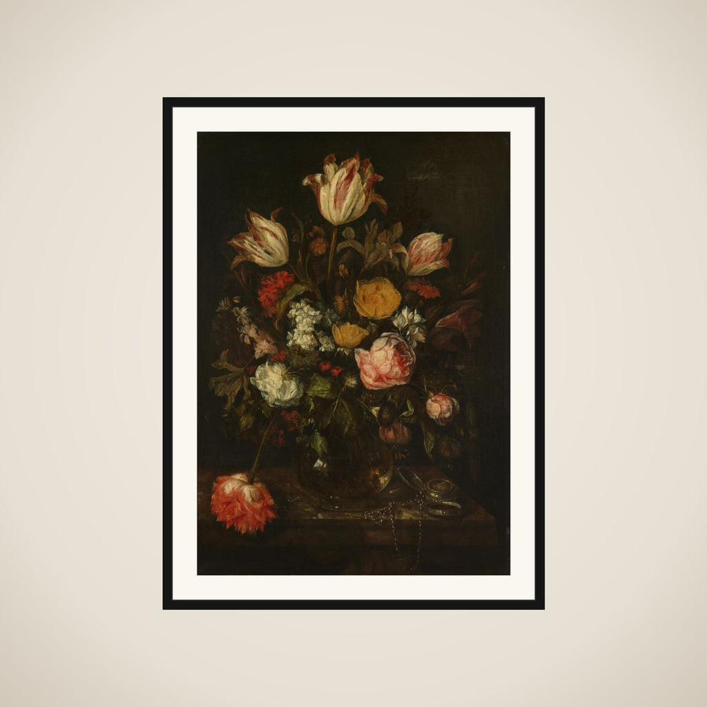 Still Life with Flowers framed
