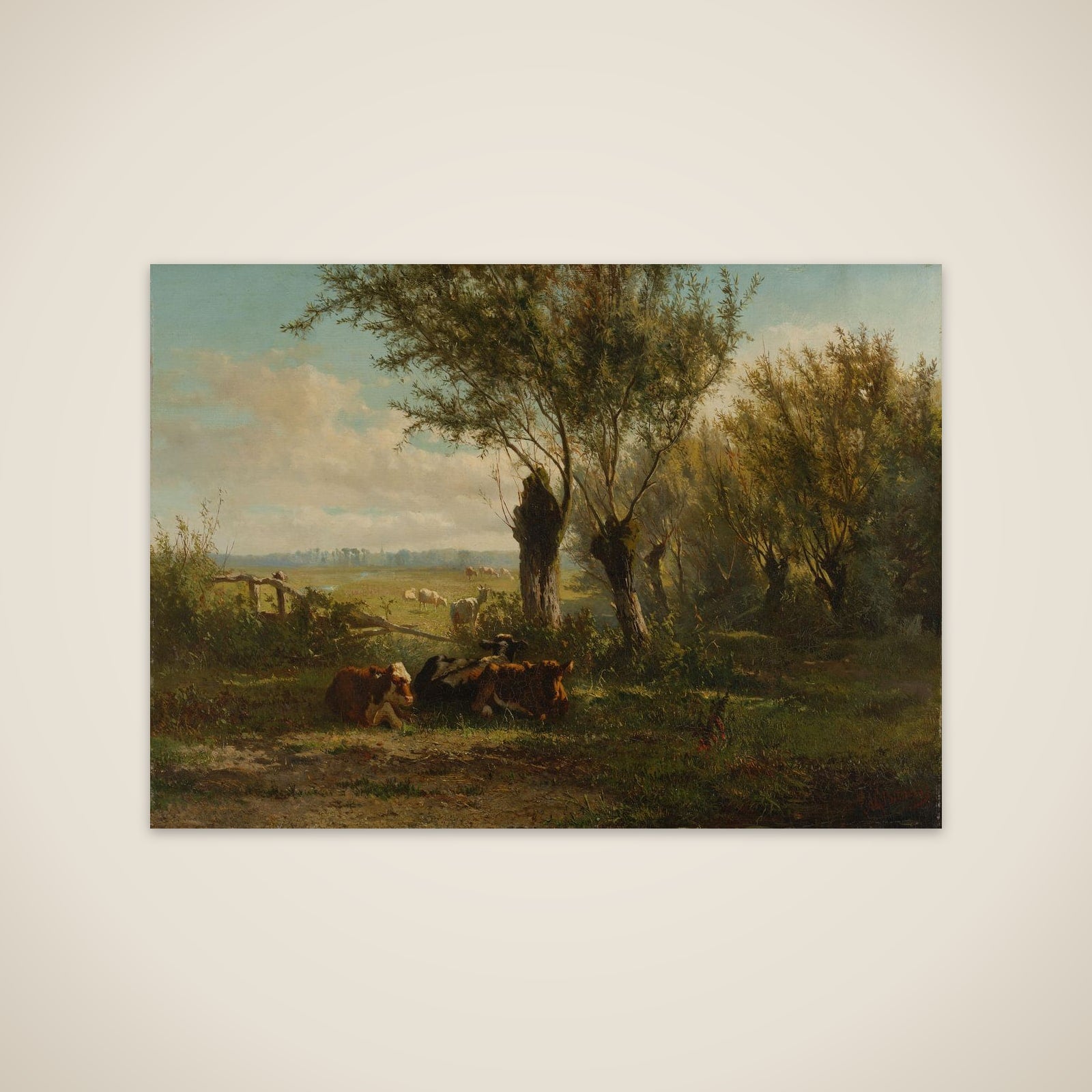 Meadow near Oosterbeek unframed print