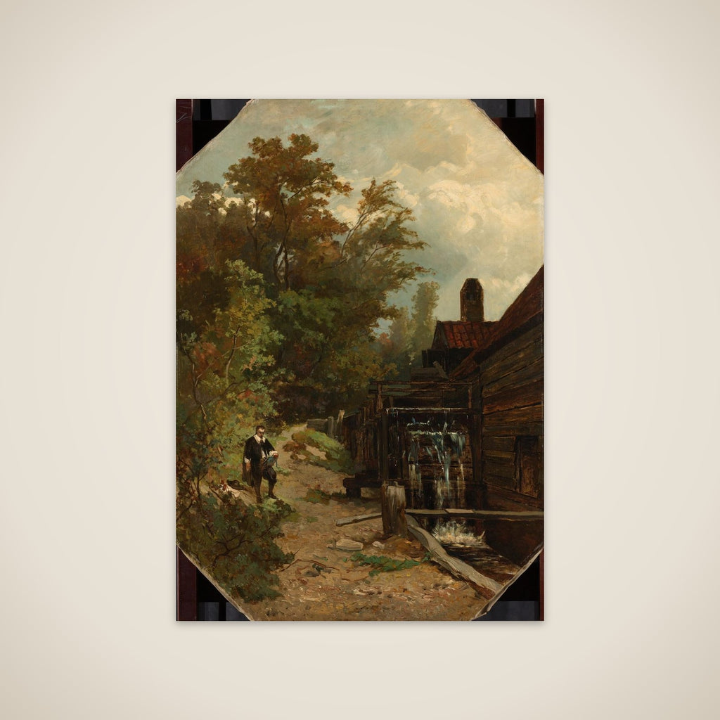 Jacob van Ruisdael Sketching a Watermill unframed print