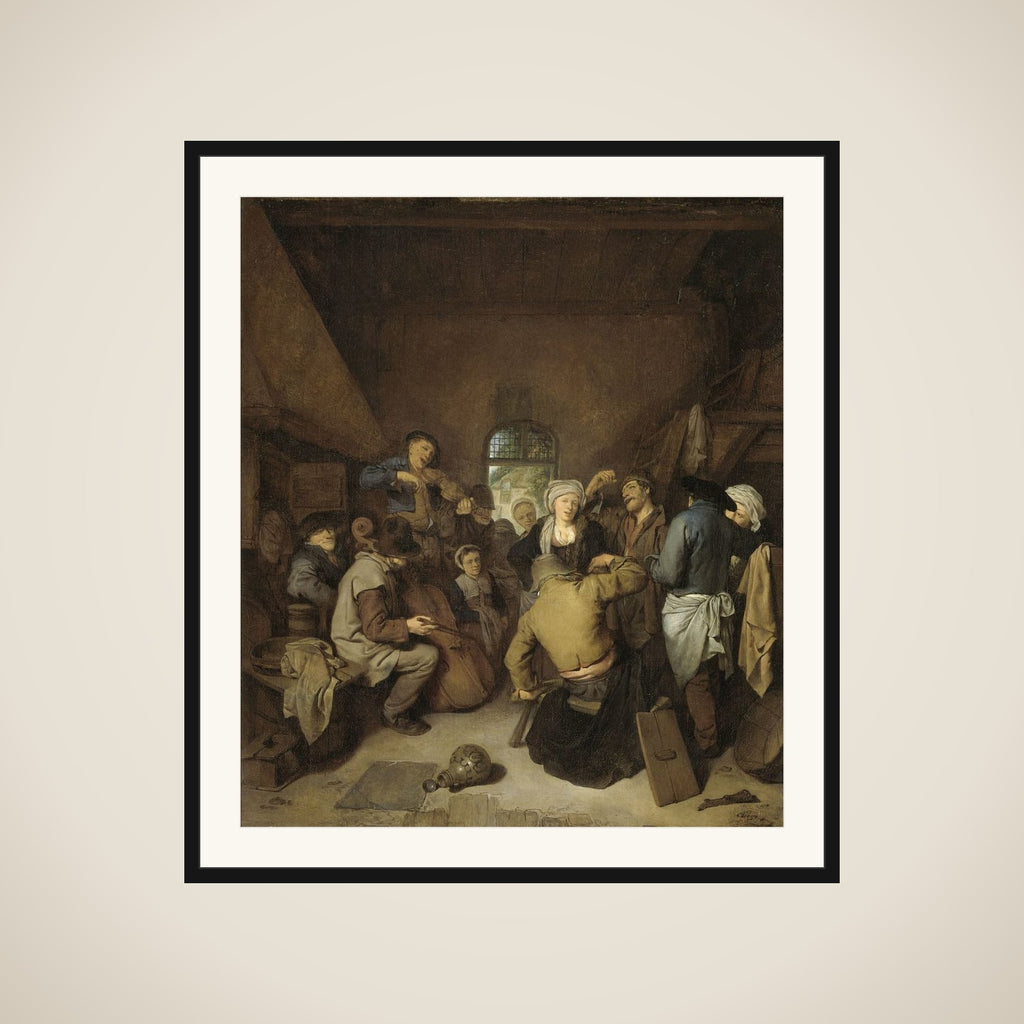 Peasants making Music and Dancing framed