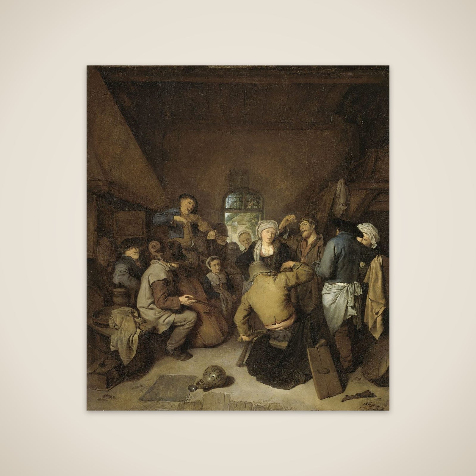 Peasants making Music and Dancing unframed print