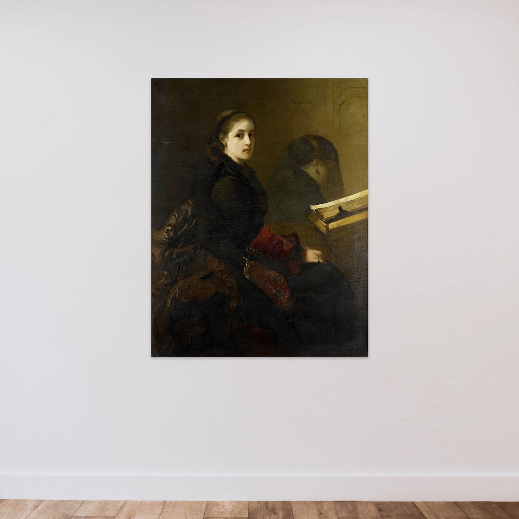 The Interrupted Prayer unframed — shown to scale