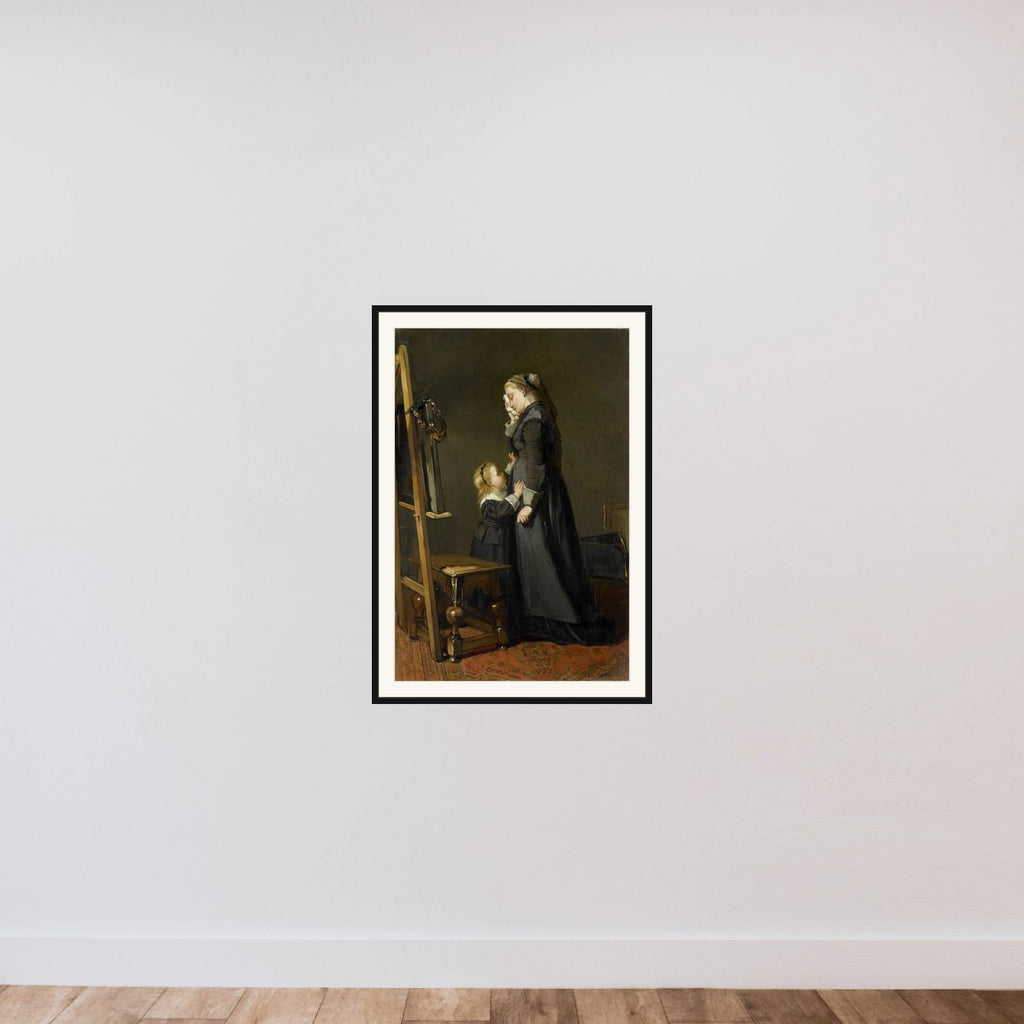 The Widow of a Painter framed — shown to scale