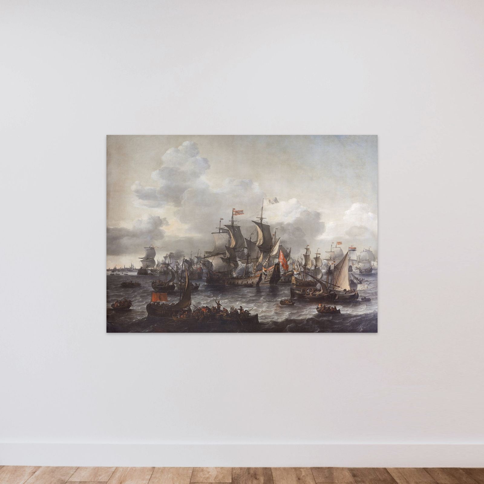 The Battle of the Zuider Zee, 1573 unframed — shown to scale