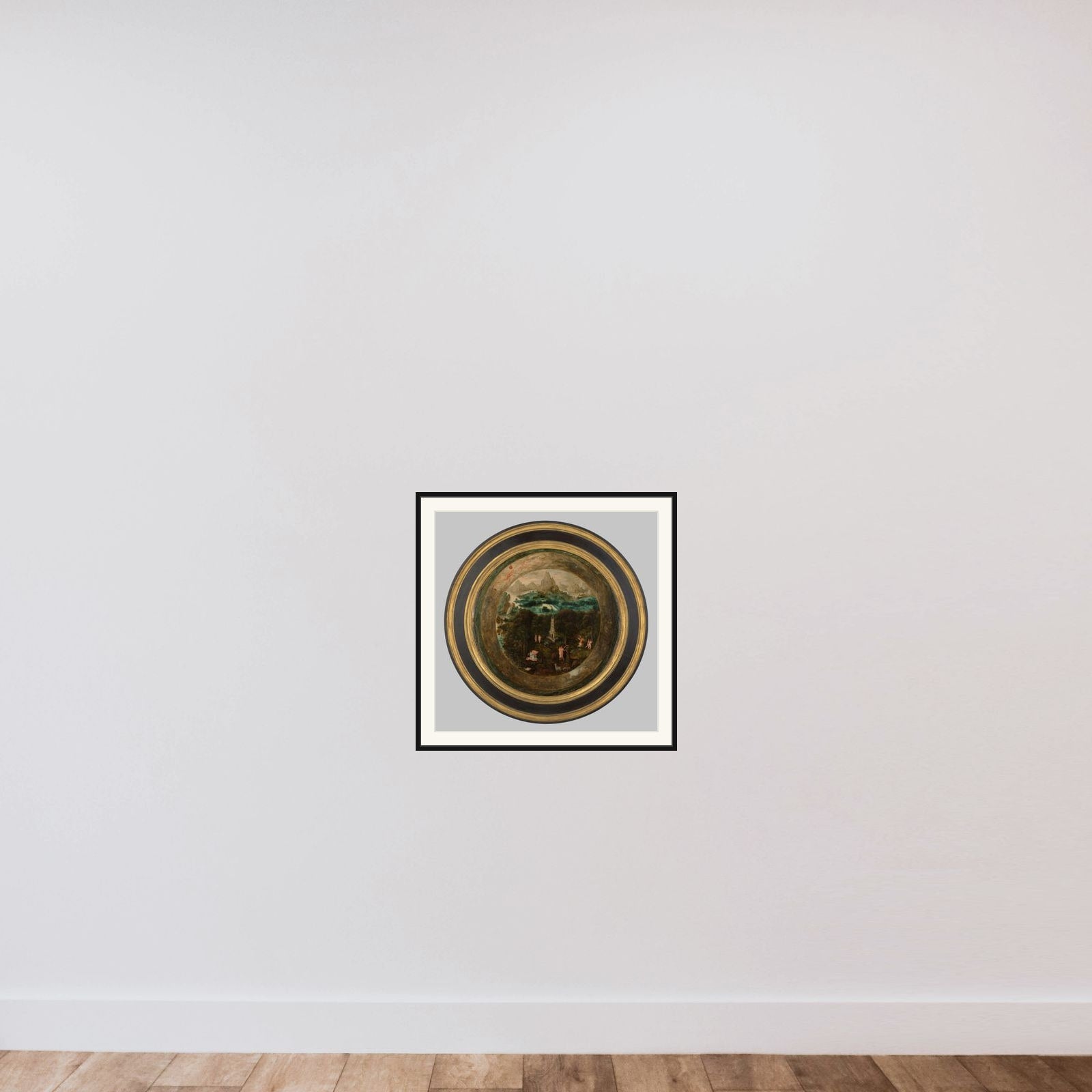 Paradise framed — shown to scale
