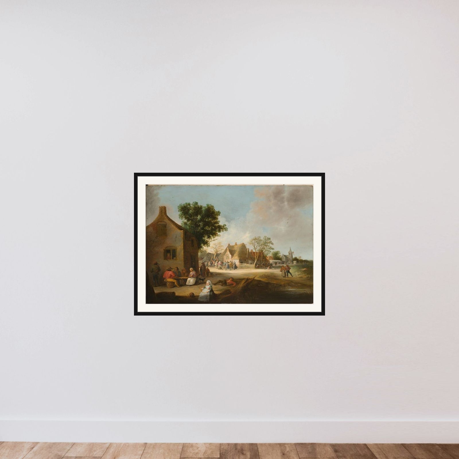Country Kermis framed — shown to scale