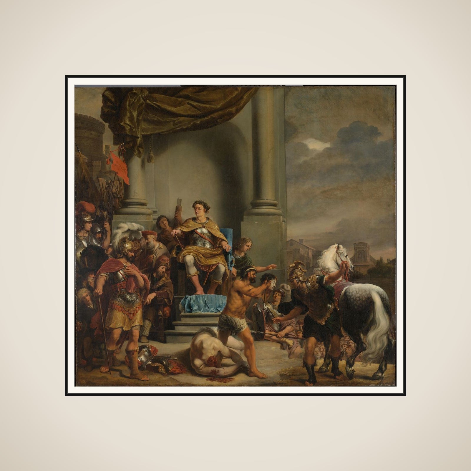 Consul Titus Manlius Torquatus Orders the Beheading of his Son framed