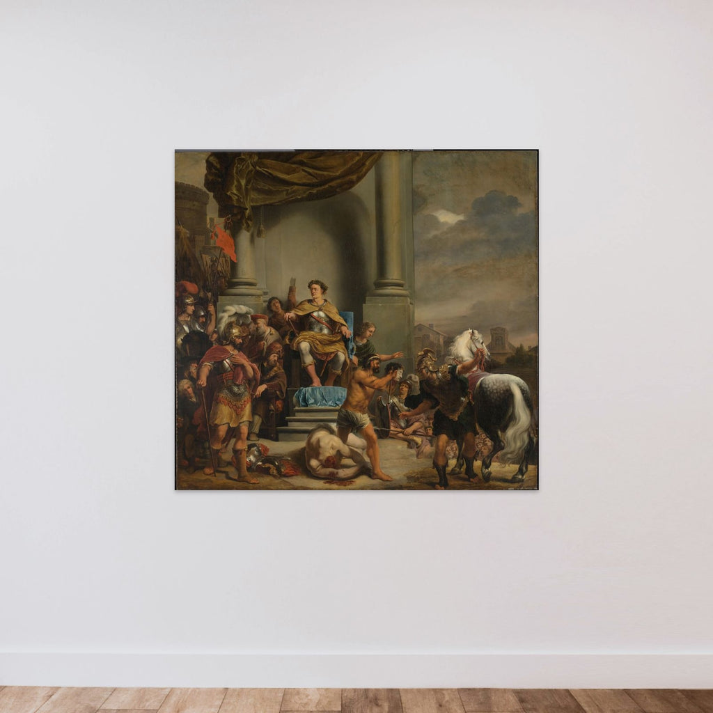 Consul Titus Manlius Torquatus Orders the Beheading of his Son unframed — shown to scale