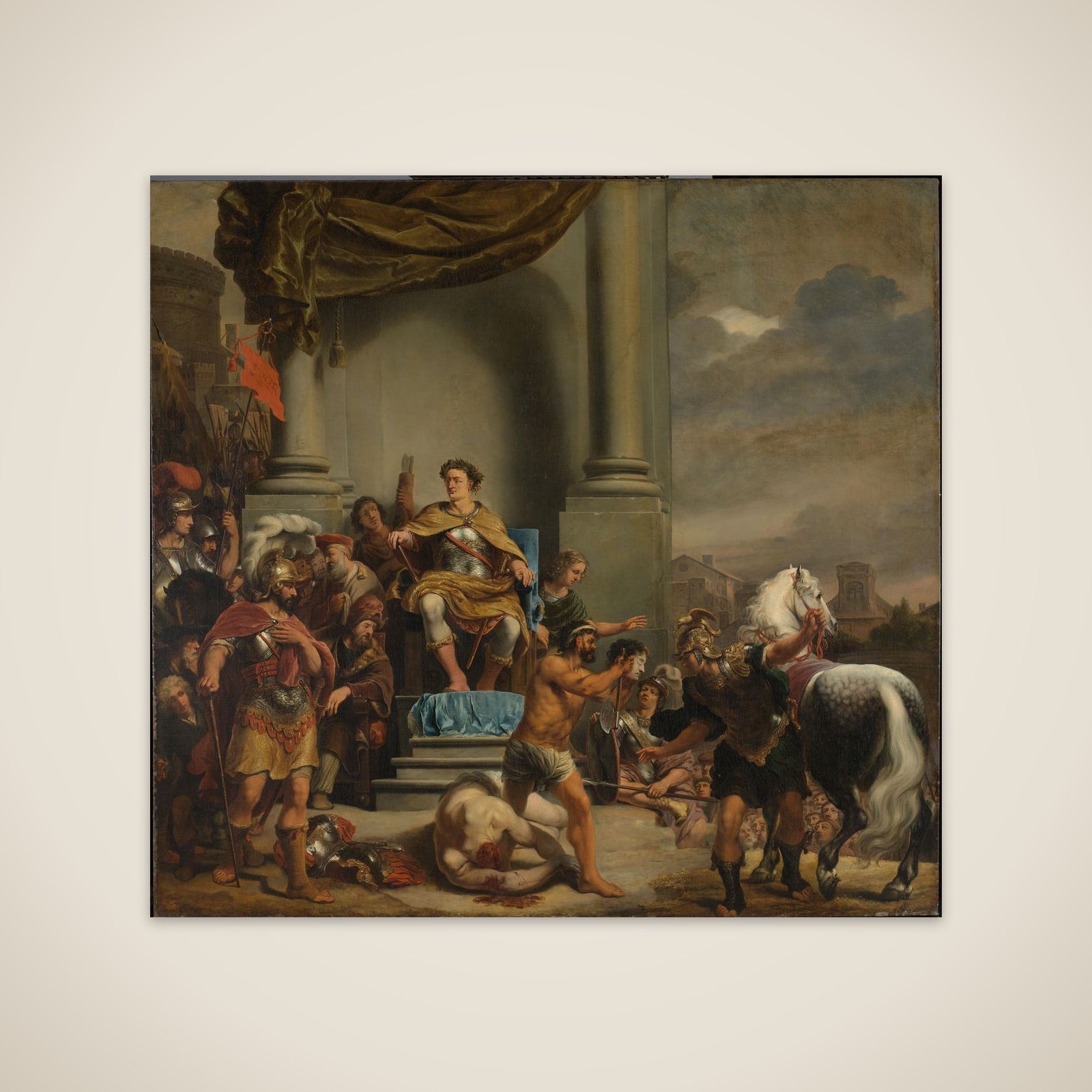 Consul Titus Manlius Torquatus Orders the Beheading of his Son unframed print