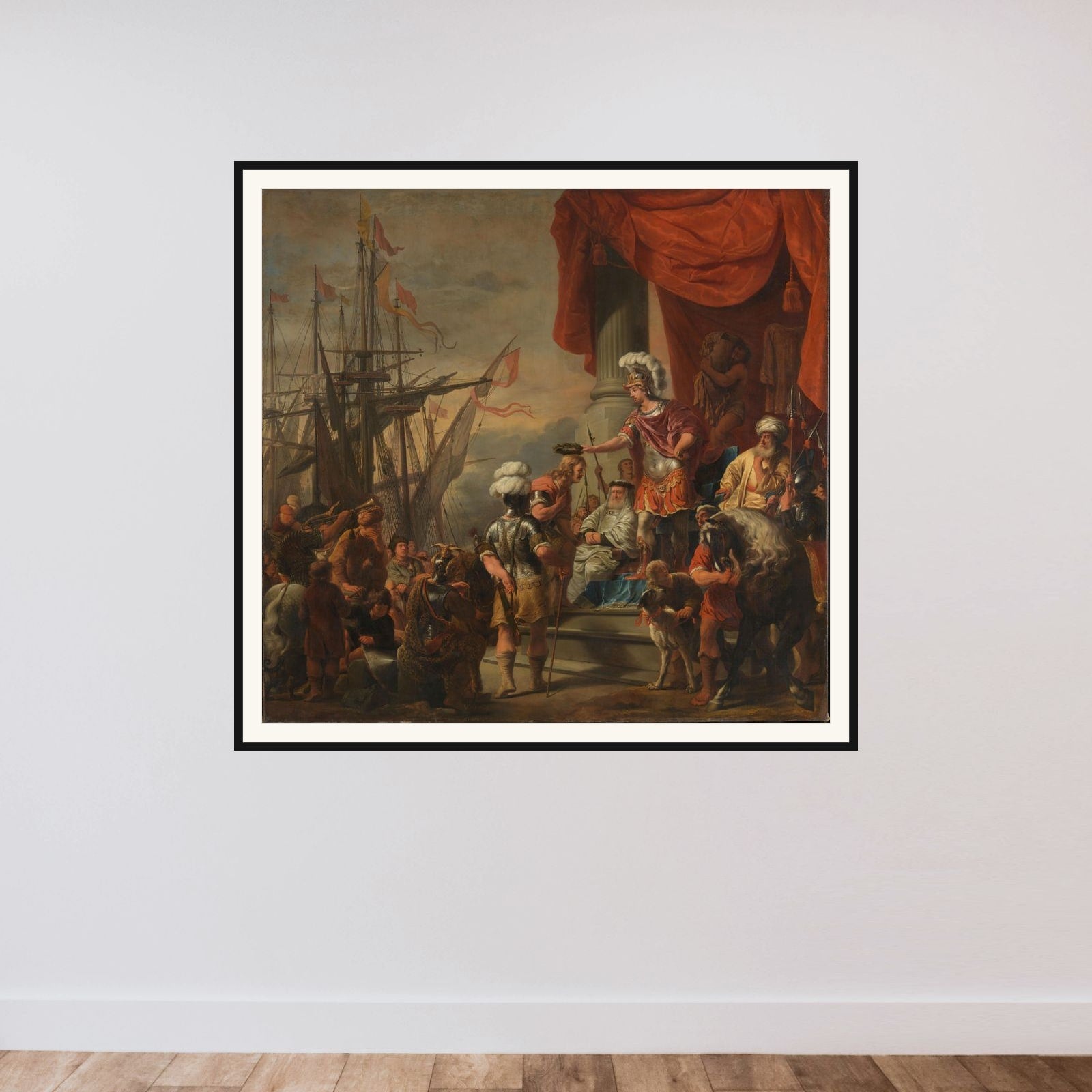 Aeneas at the Court of Latinus framed — shown to scale